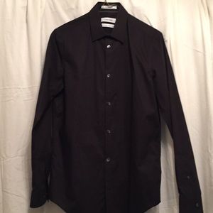 Calvin Klein black cotton non-iron dress shirt